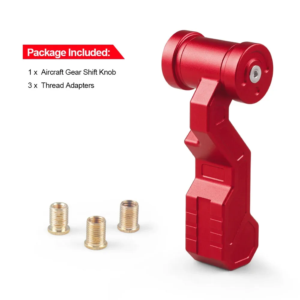 Universal Aluminum Aircraft Gear Shift Lever Knob Car Modified Aircraft Joystick Ergonomic Shift Head