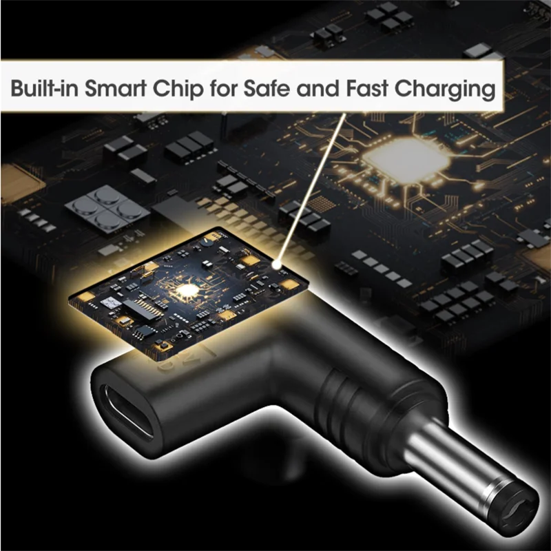 Universal USB-C to DC Power Connector Adapter for Electronics and Devices