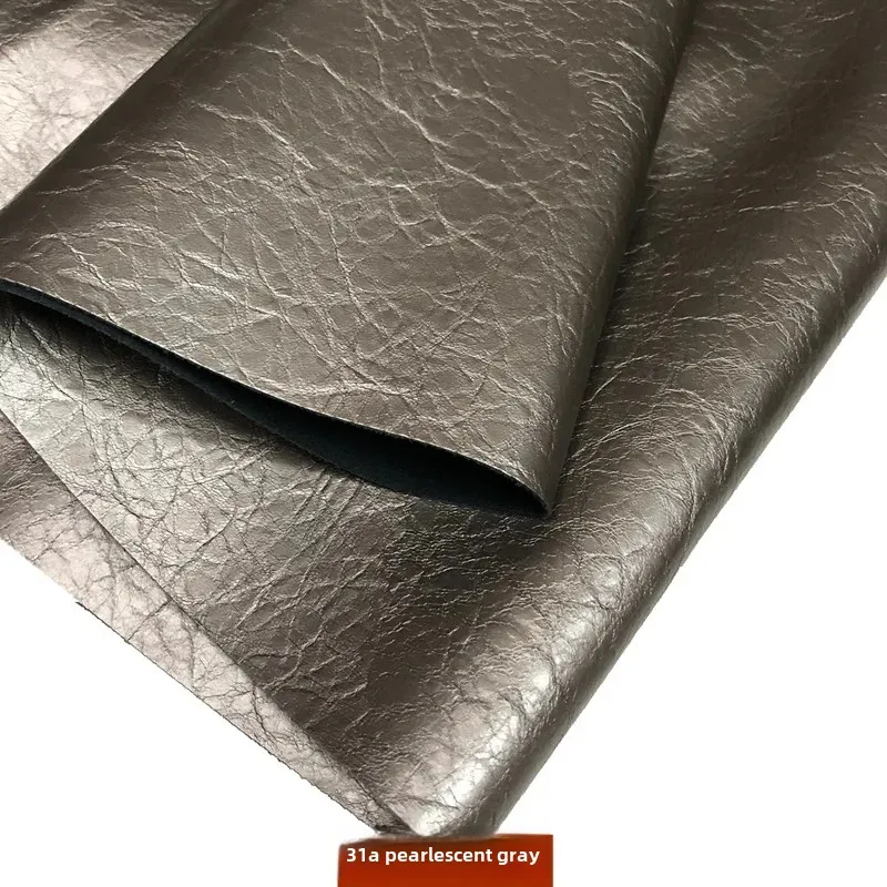 Thick PU Leather Fabric Crack Pattern Oil Wax Leather Bag Material Home Sofa Cross-Border Artificial Clothing Fa