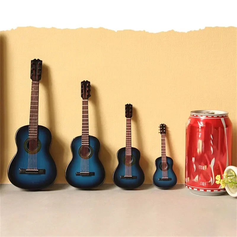 Mini Classical Guitar Model Wooden Miniature Musical Instrument Ornament Home Garage Kit Decoration Gift With Case Stand acoustic guitar classical guitar