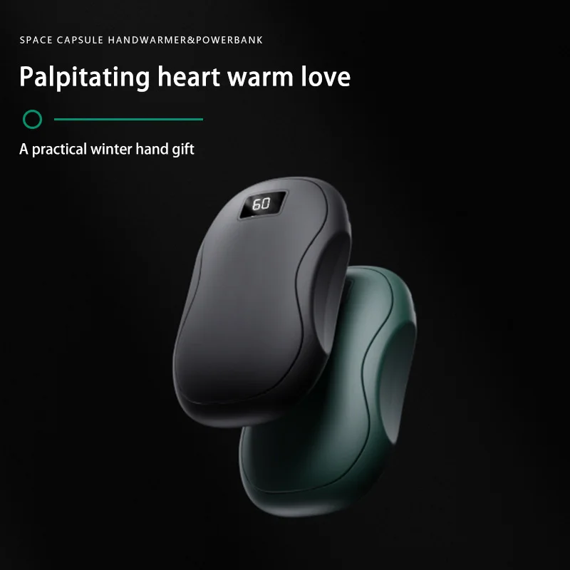 Portable Hand Warmer 50000mAh Large Capacity Electric Fast Heating Double Sided Warmth Battery Digital Display Winter