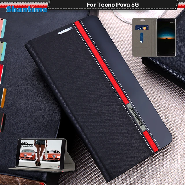 Buy CHAAPIO Tecno Pova Neo Flip Case, Premium Leather Finish Flip Cover, with Card Pockets, Wallet Stand