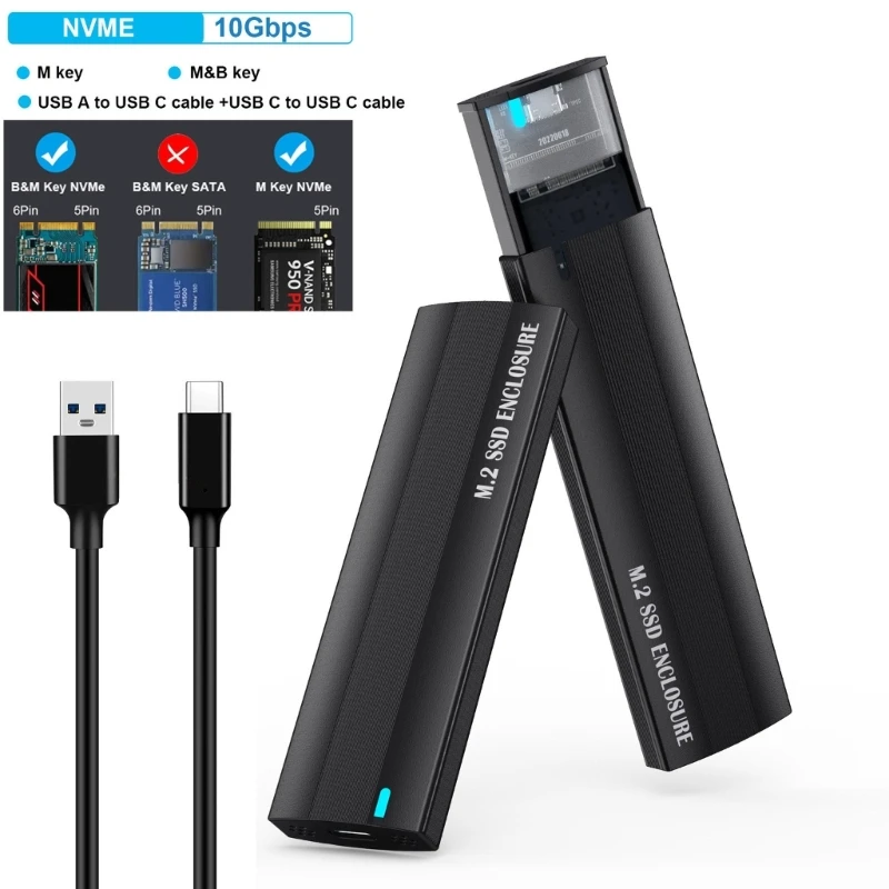 ˷̴ M.2 NVMe SSD Ŭ ڽ USB 3.1 10Gbps      ġ մϴ.