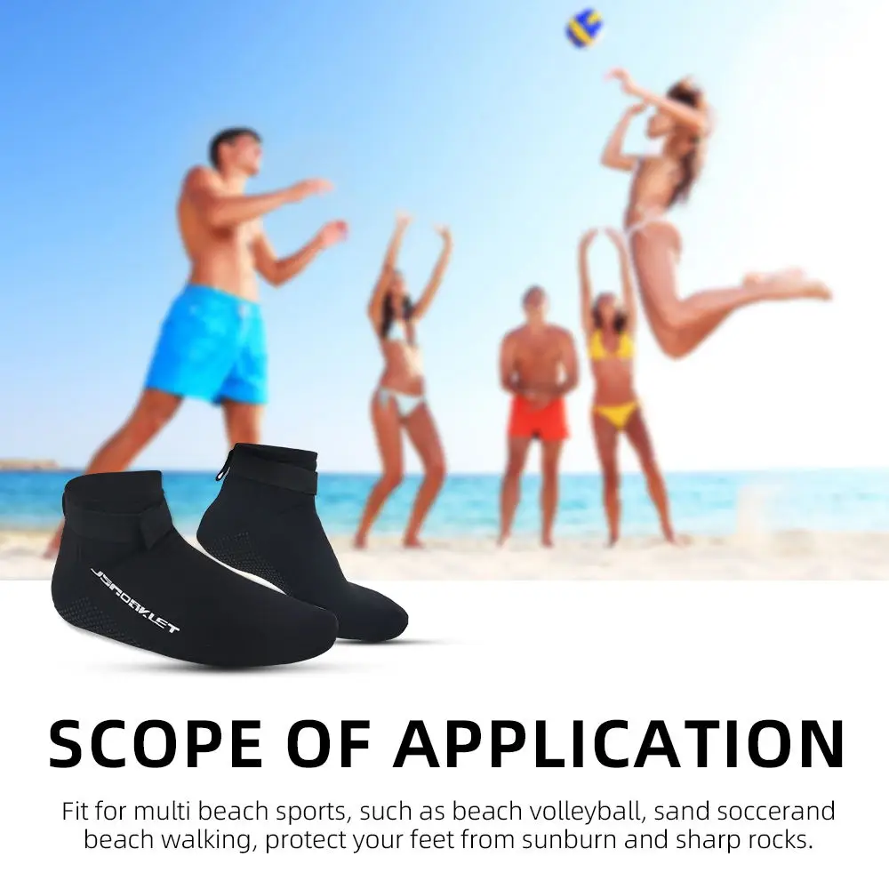 Calcetines de buceo de neopreno de 3MM para hombre y mujer, botas cálidas para nadar, esnórquel, voleibol de playa, deportes acuáticos, zapatos de traje de neopreno de corte bajo