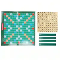 1PCS, English Scrabble Solitaire, Alphabet Chess, Alphabet Scrabble, Jigsaw Board Game for 2-4 players, board game。 2