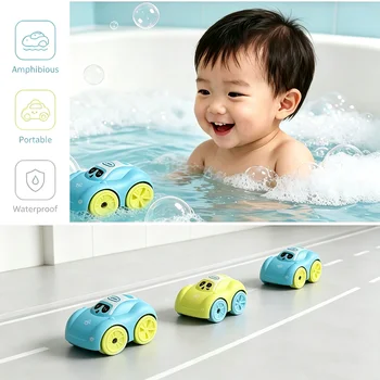 Giocattoli da Bagno per Bambini, Auto Anfibie Galleggianti, Giocattolo Acquatico a Forma di Cartone Animato per il Bagnetto, Gioco d'Acqua per Esterni, Regalo per Bambini