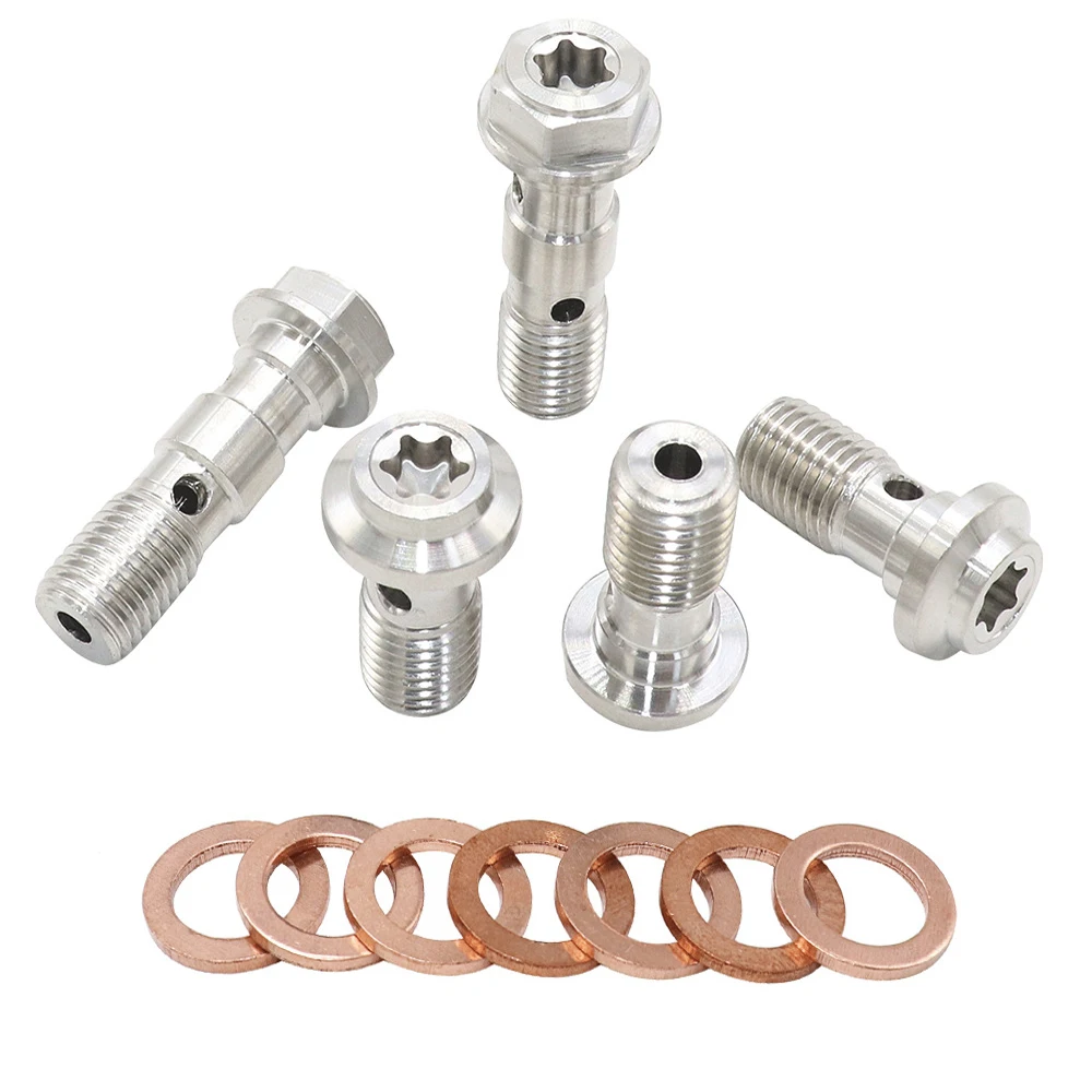 Universal304StainlessSteelMotorcycleBrakeCaliperBanjoBoltBleed