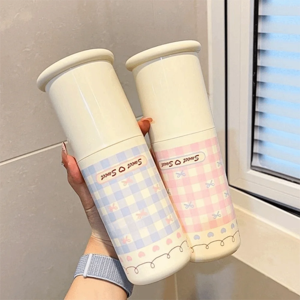 Portable Travel Toothbrush Box And Bathroom Rinse Cup With Lid_voghion.com