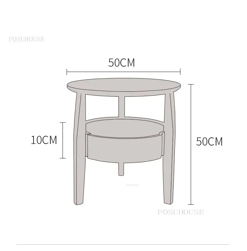 Nordic Solid Wood Nightstands for Bedroom Furniture Minimalist Designer Retro Bedroom Nightstand Solid Wood Side Table