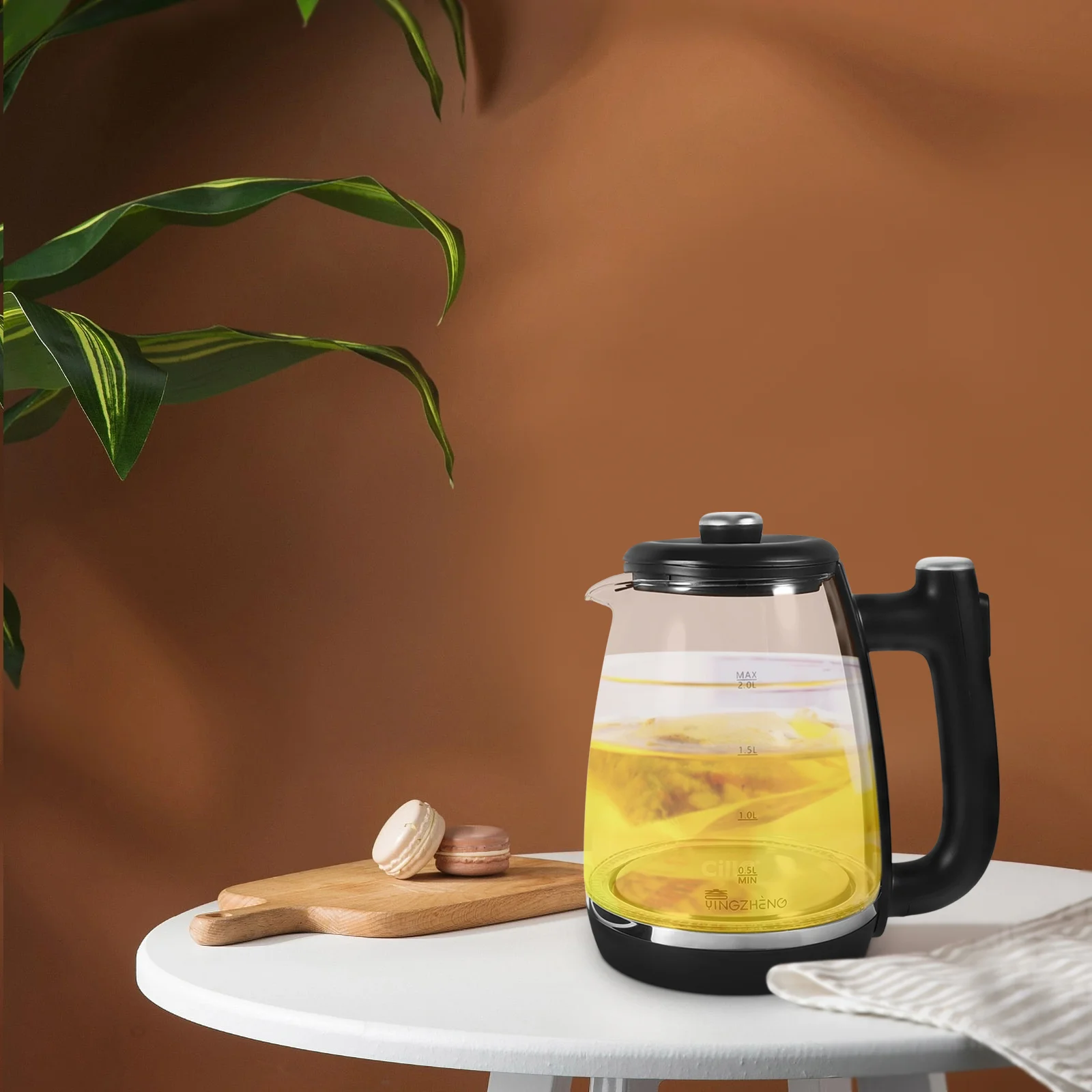 

Electric Kettle Water Boiler Glass Coffee Tea Kettle Boil Dry Protection Water Kettle (EU Plug)