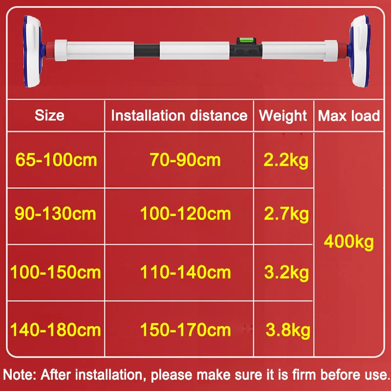 Doorway Pull Up Bar 400kg Pull Up Door Horizontal Bar Pull Up Arm Training Doorway Hammock Exercise Home Sport Fitness Gym Equipment