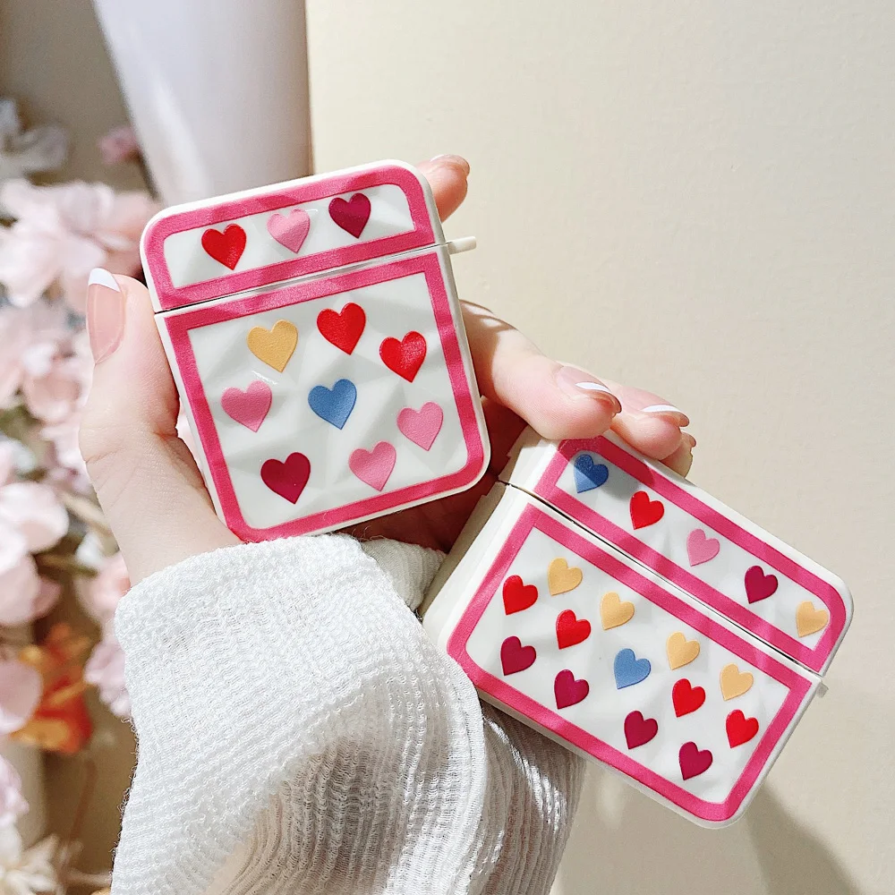 Чехол Love Heart для Apple Airpods 2/1 чехол наушников мягкий ТПУ защитный Pro Air Pods чехлы