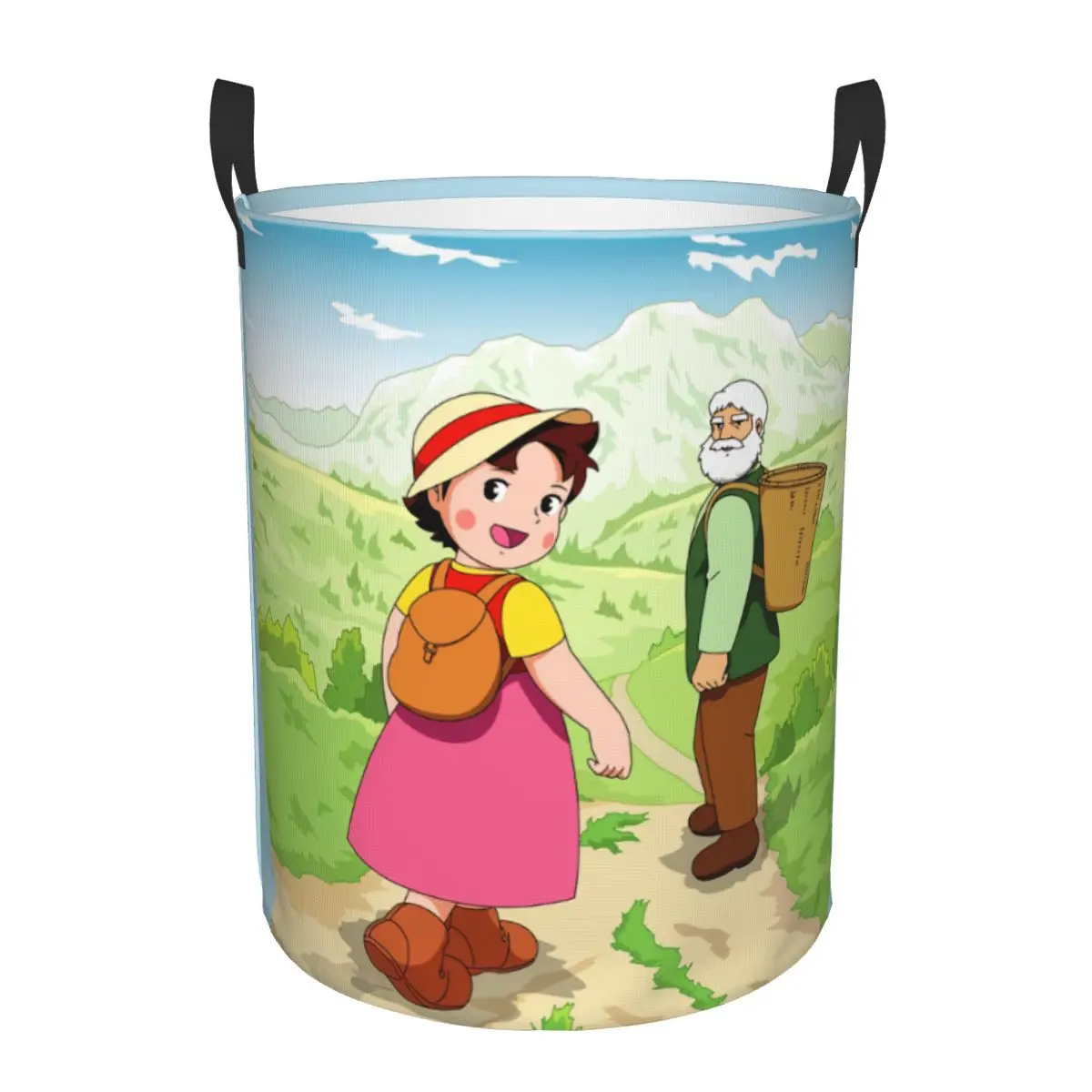 Heidi E Nonno Cesto Portabiancheria Pieghevole Alps Mountain Cartoon Clothes Cesto Per Baby Kids Toys Storage Bag