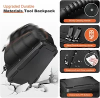 Backpack Tool Bag Tool Backpack Heavy Duty Organizer, Water-resistant HAVC Backpack Electrician Box with Molded B 2