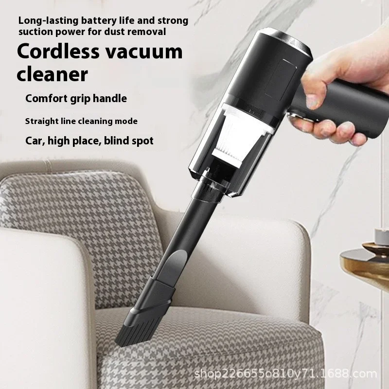 Wireless Car Vacuum Cleaner Dual Use for Home and Car 120W High Power Powerful Vehicle Vacuum Cleaner Black Home Appliance 3
