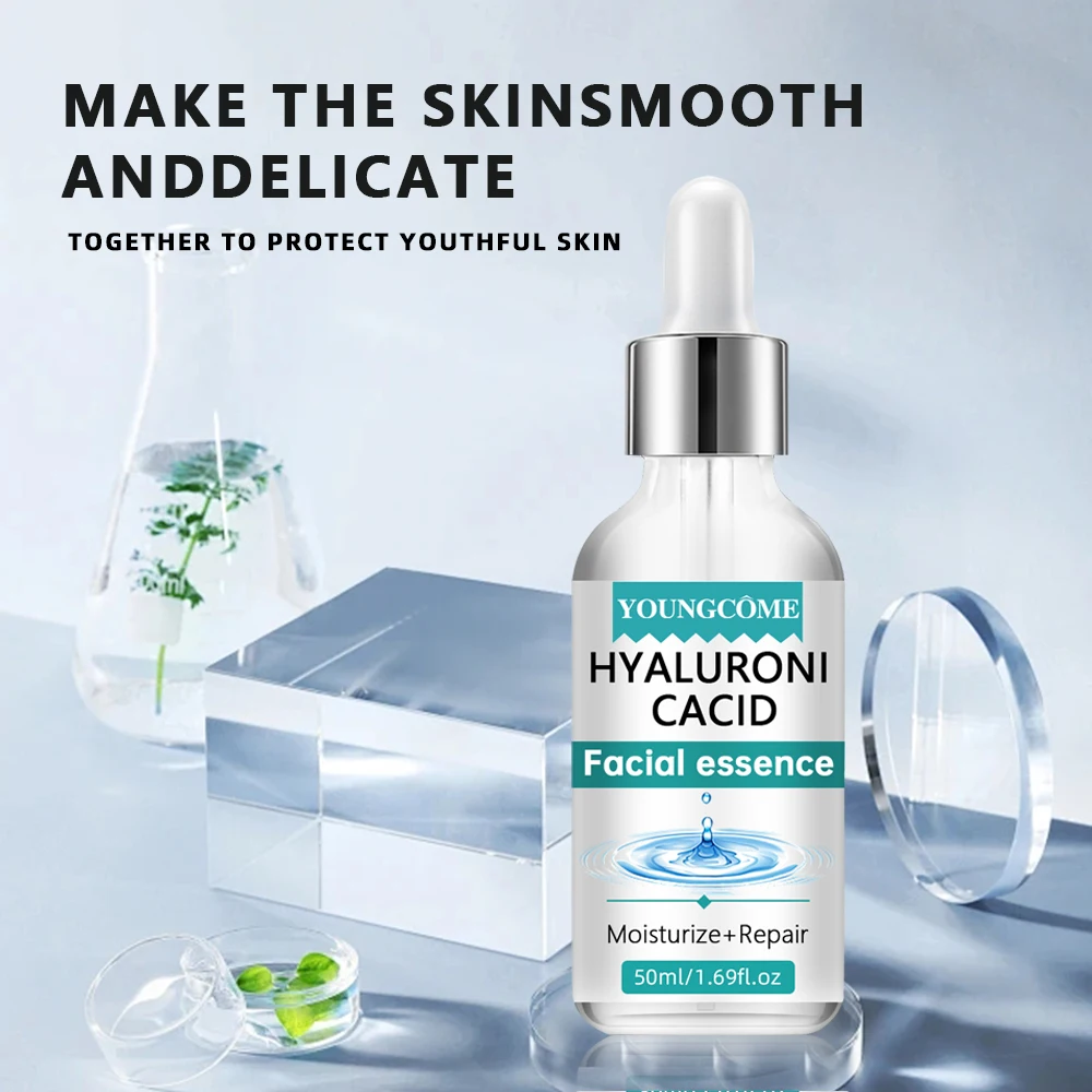 Hyaluronic acid facial serum, a natural moisturizing factor, can retain moisture for a long time,keep skin hydrated,elastic 4