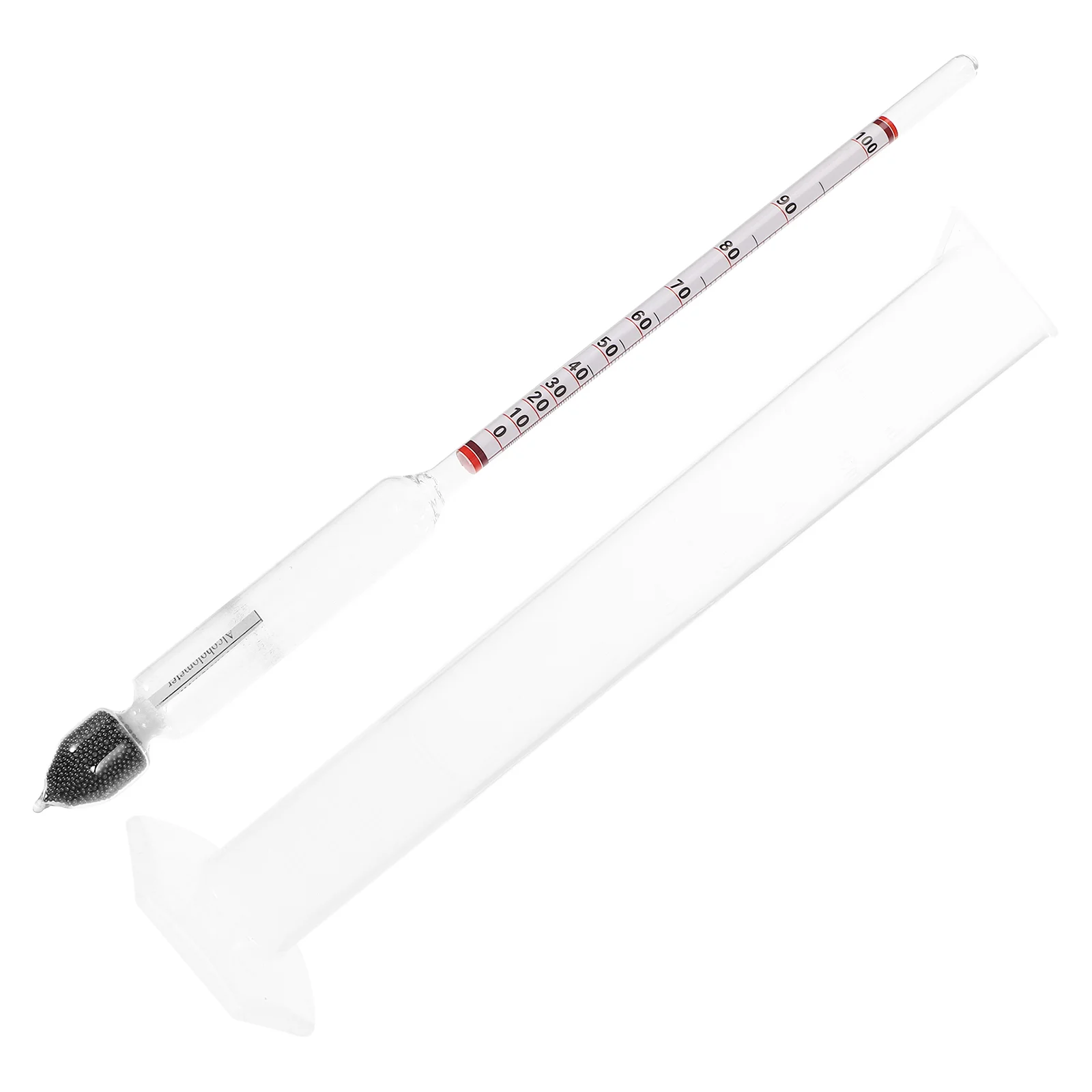Plastic Cylinder Alcohol Density Meter Hydrometer Graduated Tester 1 set Brewing Supplies Gravity Percentage Content Meter Hydrometer Alcohol Tester