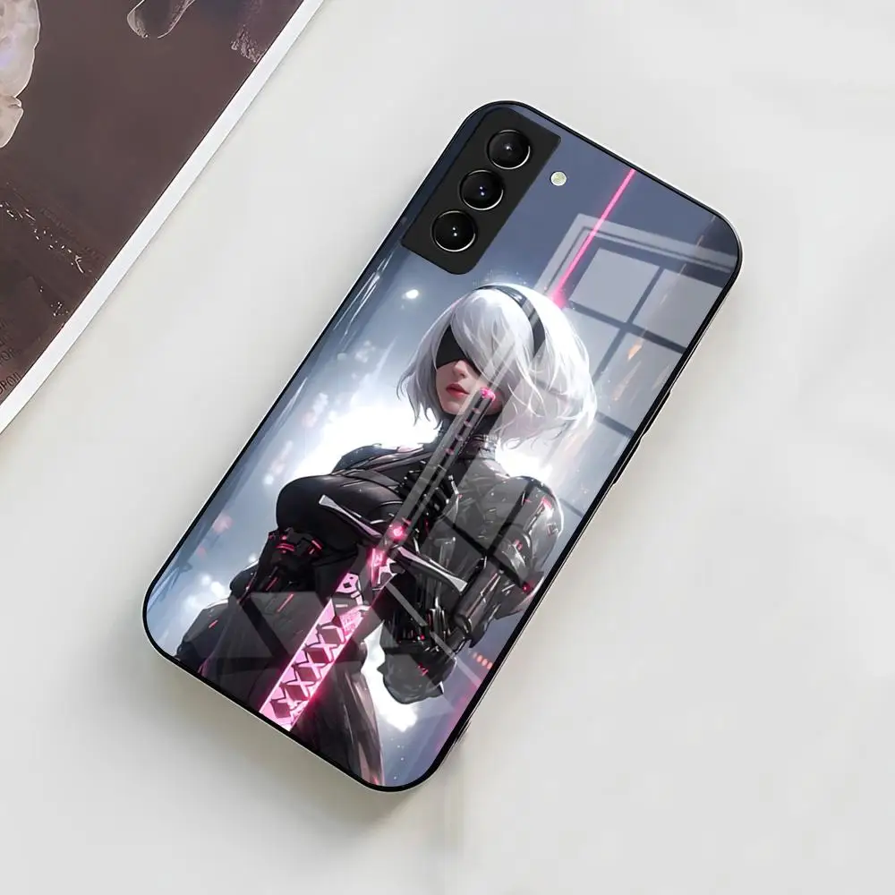 NieR Automata 2B Artistic Glass Phone Case