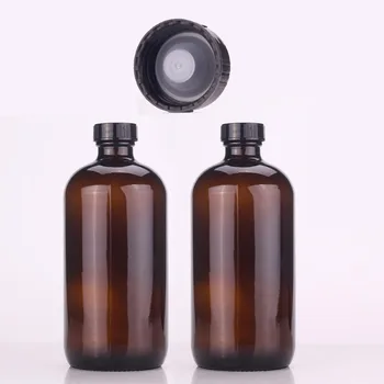 2pack 16oz Amber Glass Growlers Empty Kombucha Bottles with Air Tight Seal Cap Lids for Secondary Fermentation Storing 500ml 1
