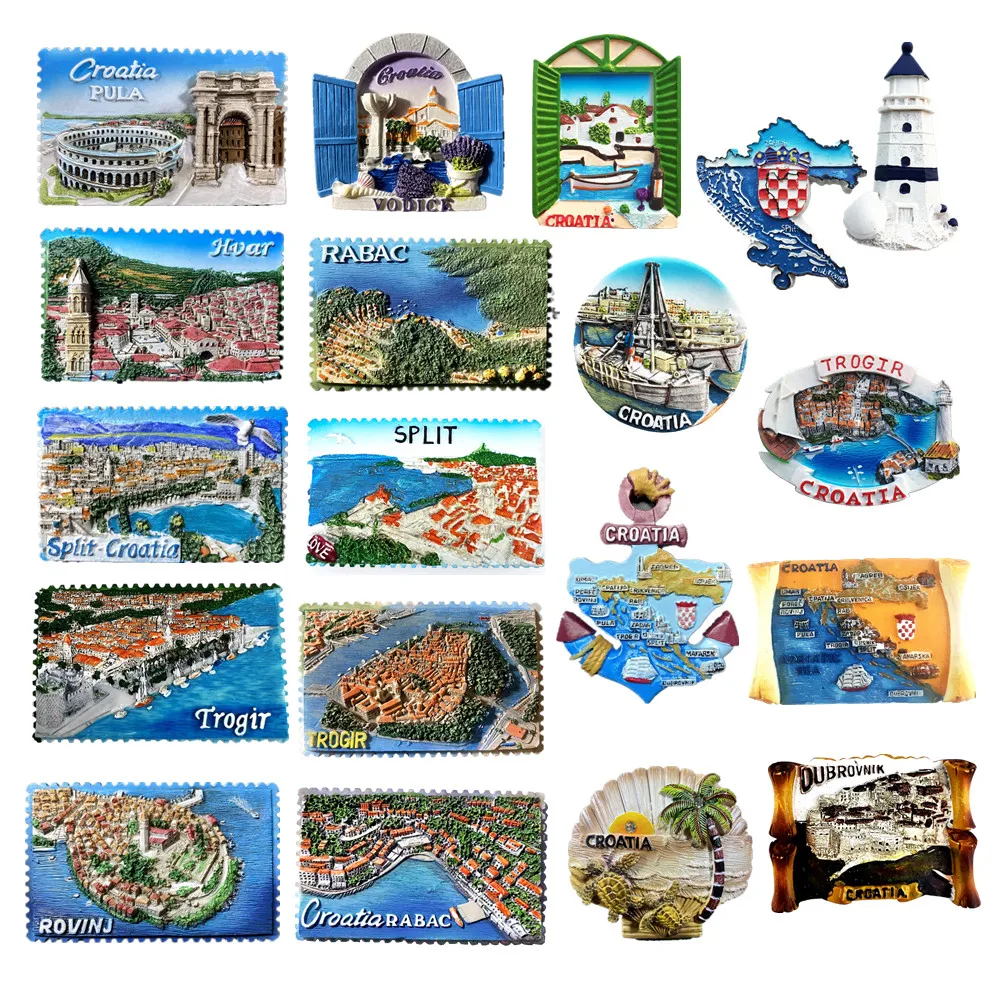 Europe Croatia Amorous Feelings Fridge Magnets Tourist Souvenirs Crafts Refrigerator magnet Decoration Articles Handicraft Gifts istanbul magnetic refrigerator stickers turkey crab turtle virgin mary s house tourist magnets painting decorative crafts gifts