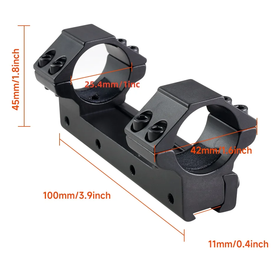 Tactical Rifle Scope 25.4mm Ring Mount Clamp High Low Profile Base Super Precision Rifle Mount Clamp 11mm Rail rifle scope mount ring rifle scope mount scope riser mount scope mount adapter