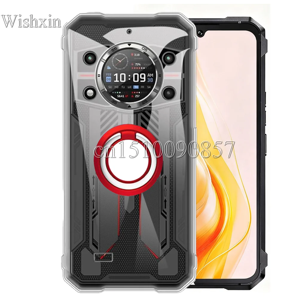 Ring Holder Shockproof Soft TPU Kickstand Phone Case Cover