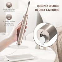 Sejoy T512 Electric Toothbrush for Adults with 4 Brush Heads Ultrasonic Tooth brush 4 Modes Rechargeable Waterproof 2