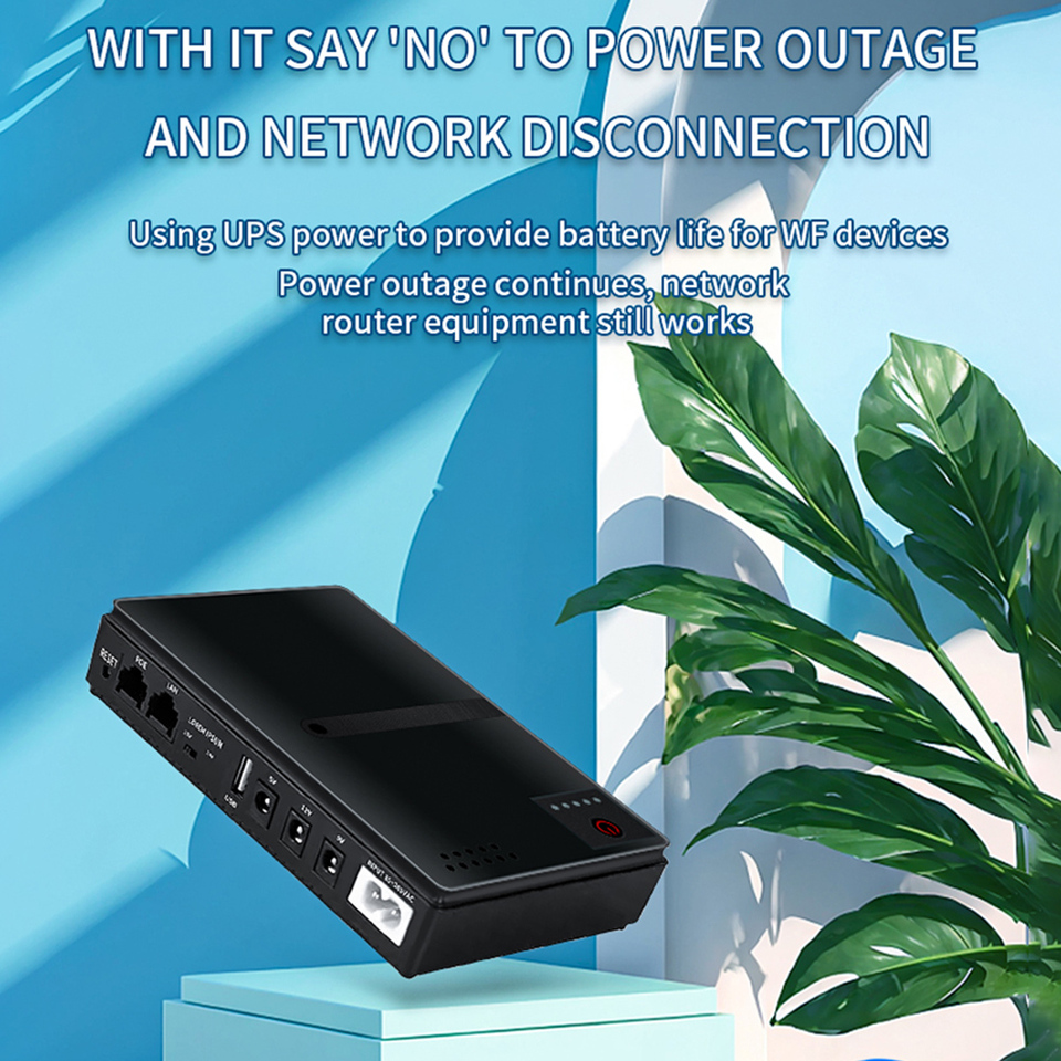 DC Power Adapter Uninterruptible Power Supply 10400mAh 5V 9V 12V UPS Router Optical Cat Built-in Adapter Backup Power Supply EU