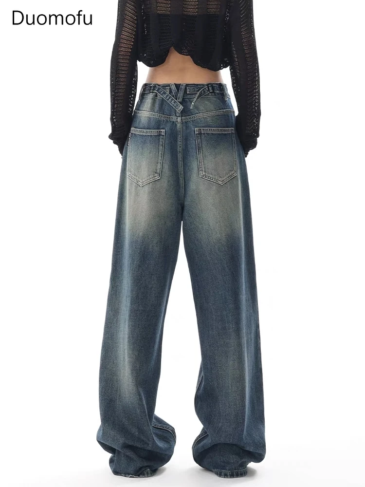 Duomofu Autumn Vintage Chicly Slim Button Female High Waisted Jeans American Basic Simple Casual Fashion S-XL Baggy Jeans Women 6