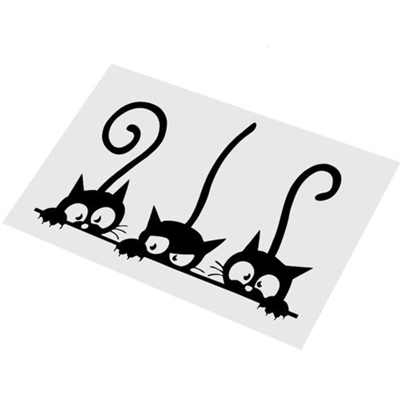 Three funny cats living room bedroom wall sticker children's room decoration painting 20X30CM