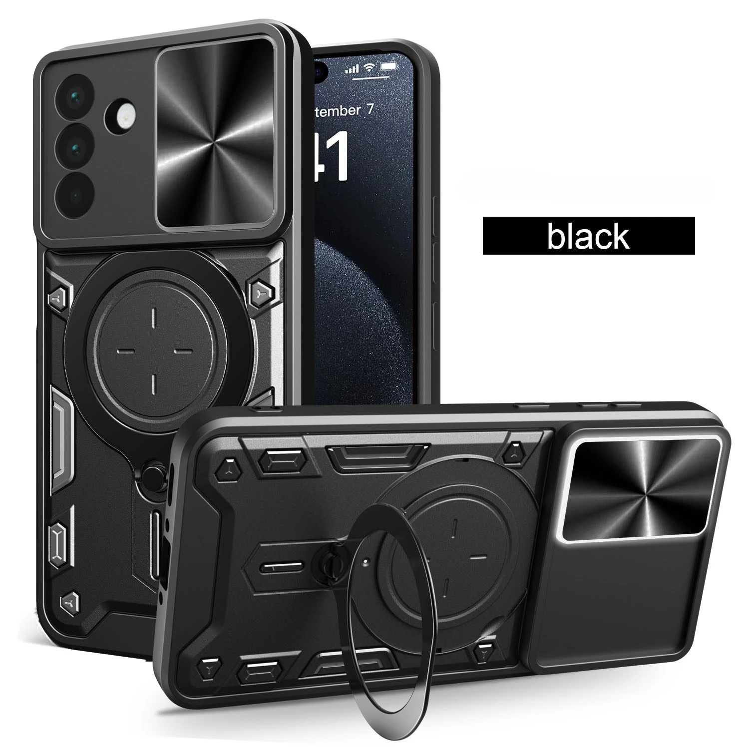 Universal Kickstand Ring Fitted Phone Case with Bag