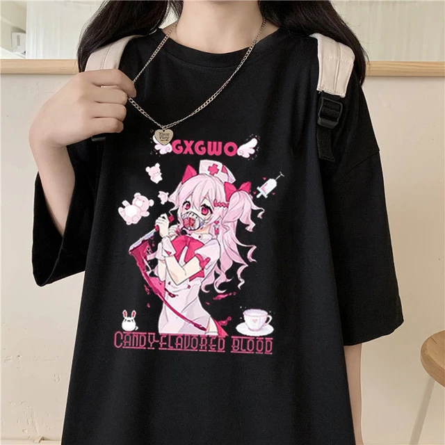 Kawaii Vermeil T-shirt Girls Cartoon Graphic Tshirt Women Anime Style T  Shirt Streetwear 100% Cotton High Quality Tops Clothes - AliExpress