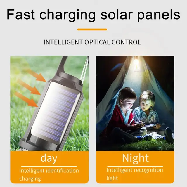 Solar-Powered Portable LED Camping Lantern 4