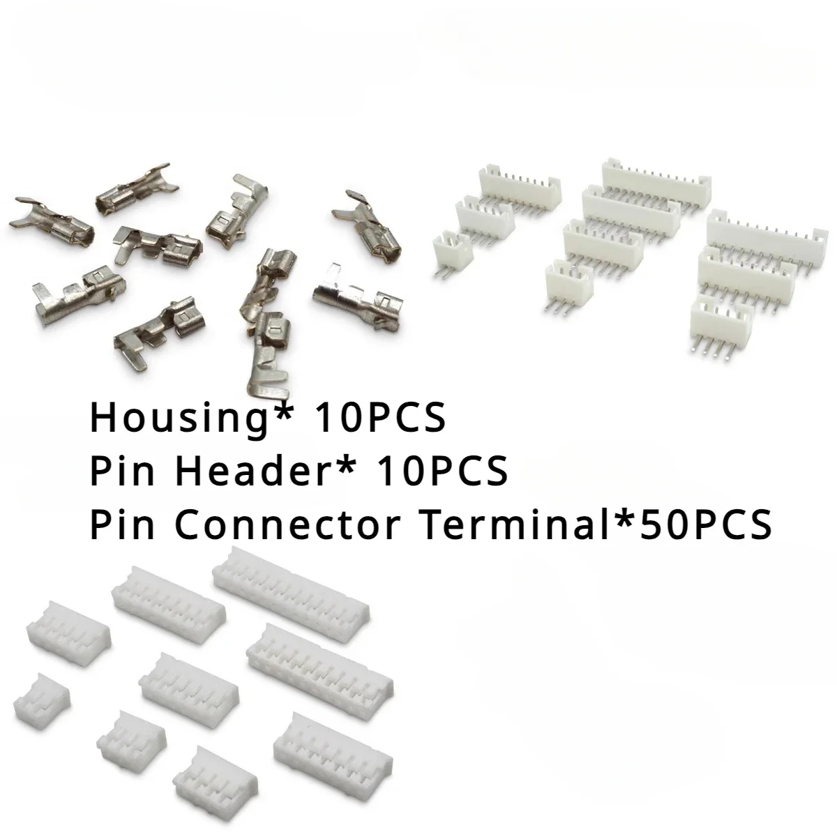 

70pcs PH2.0 2p 3p 4p 5p 6p 7 pin 2.0mm Pitch Terminal Kit / Housing / Pin Header JST Connector Wire Connectors Adaptor PH Kits