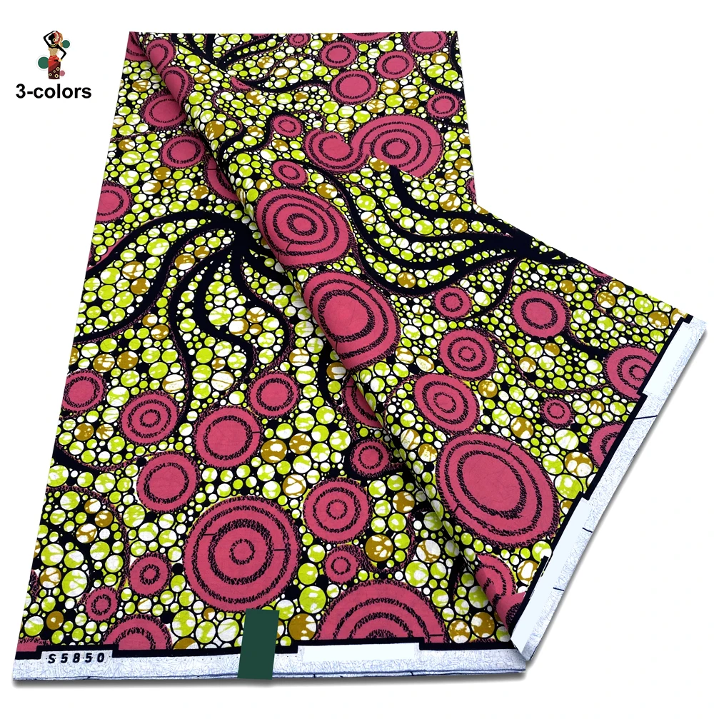 2025 Guaranteed Veritable Original African Wax Print Fabric Real Nigerian 100% Cotton Ankara Wax Fabric Soft Pagne Spuer Batik 2