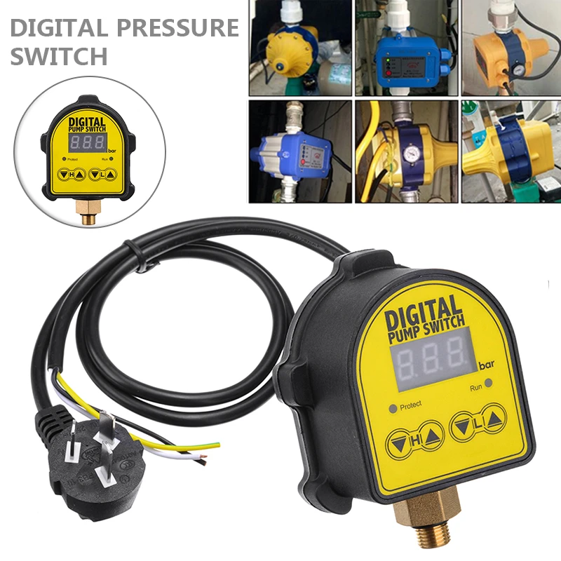 Bomba de aire agua automática Digital, compresor y agua, controlador de interruptor electrónico de presión, control inteligente, 220V, 10A|Conmutadores| AliExpress