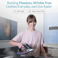 Luxury Steam Iron for Clothes | New Powerful Steam Technology | Non-Stick Ceramic Soleplate, 1700 Watts with 3-Way Auto Shut Off 2