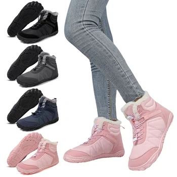 Winter Snow Boots Barefoot Hiking Shoes Waterproof High-Top Booties Anti Slip Minimalist Five Finger Boots for Hiking Climbing 1