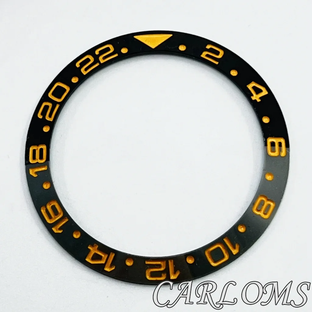 Premium Black Rose Gold Multicolor Ceramic GMT Bezel Insert