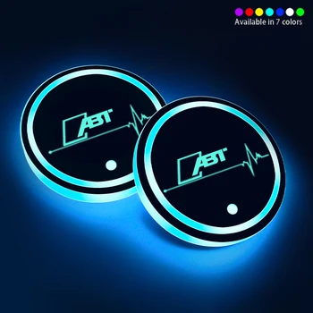 자동차 야광 코스터 물컵 매트, 거치대 자동차 로고 스타일링, ABT A1 A3 A4 A5 A6 A7 A8 Q1 Q2 Q3 Q4 Q5 Q7 S3 S4 S5 TT R8, 1 개