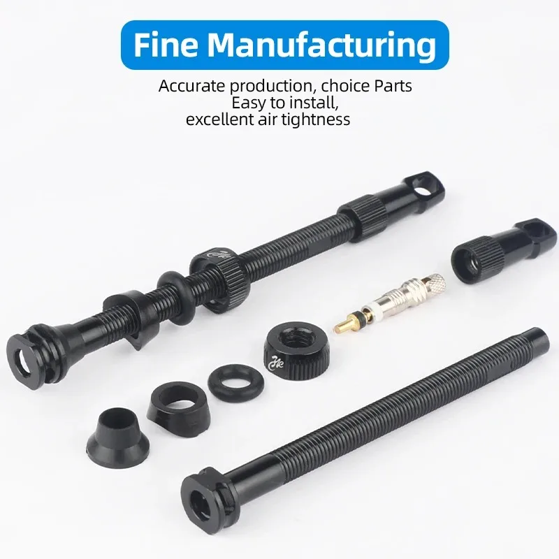 Bicycle Tubeless Tire Valve Carbon Rim Presta Valves 40 50 65 80mm F/V Nipple Detachable Brass Core W/Cap for MTB Bike