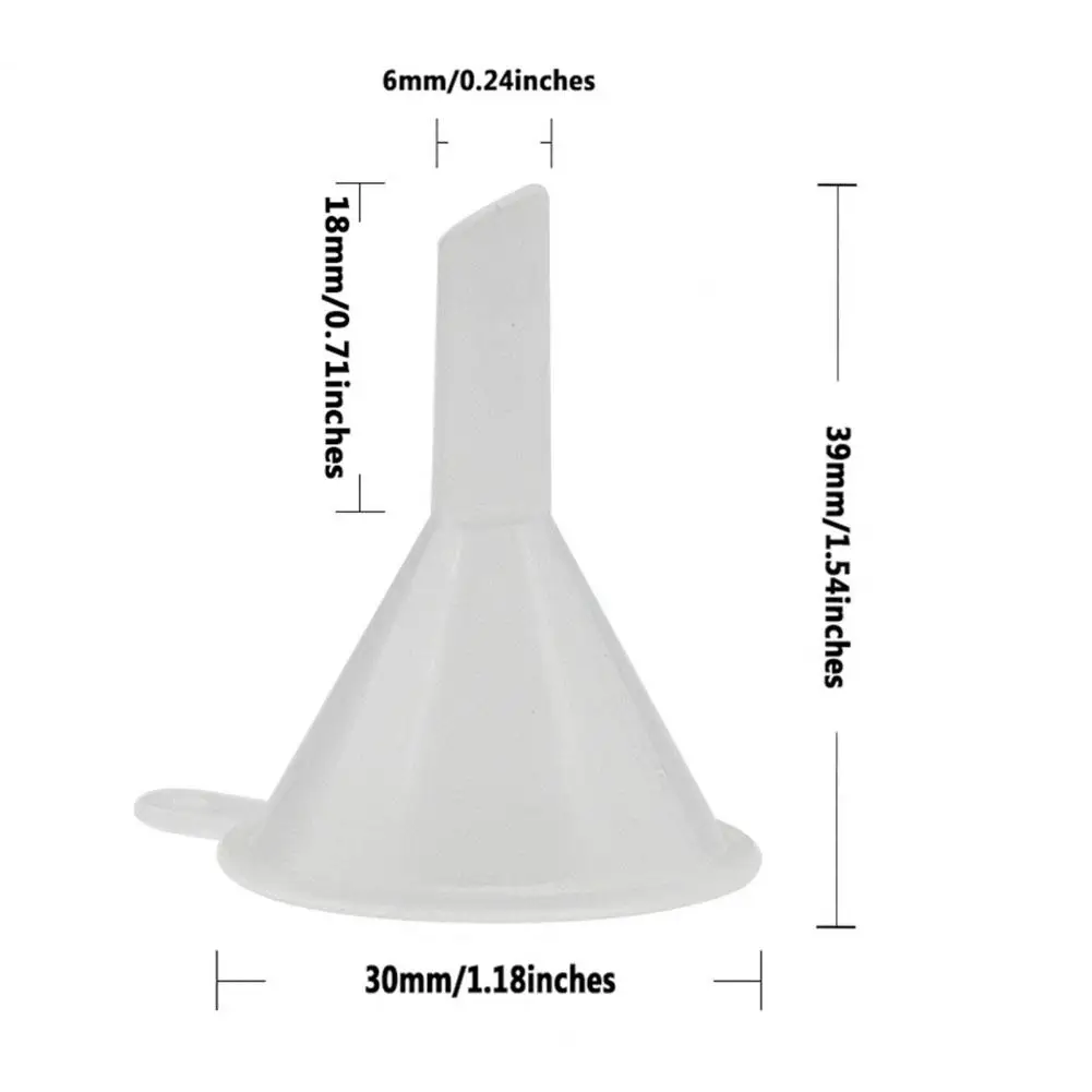 Mini Plastic Funnel Small Mouth Liquid Oil Funnels Laboratory Supplies Tools School Experimental Supplies 5PCS Plastic Filter Funnel