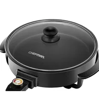 Electric Skillet 12 Inch Frying Pan with Non-Stick Coating, Temperature Control, Tempered Glass Lid, Cool-Touch Handles and Knob 1