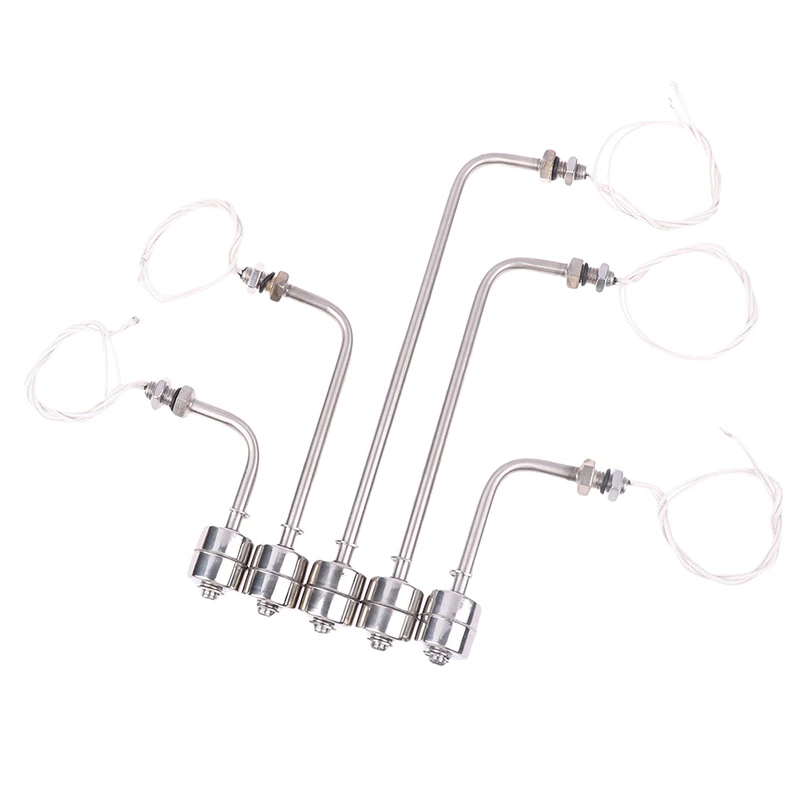 75-400mm Stainless Steel Float Switch L Type Liquid Water Level Sensor Switch Internal Float 90 Degree AC 220V