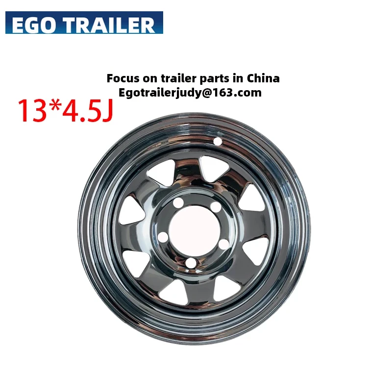 

Ego trailer 13"*4.5J CHROMED spoke trailer rim 5 -114.3 car bolt pattern trailer parts, trailer accessories