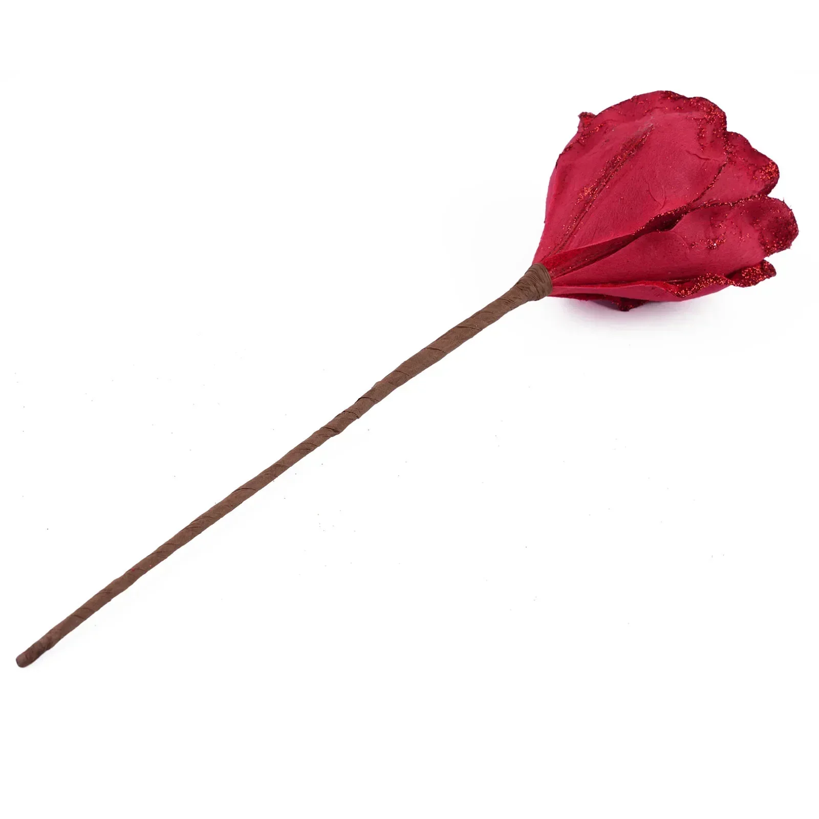 Artificial Flower Christmas Flowers Cloth Three-layer Wire Beautiful Bling Flowers For Decoration Christmas Trees