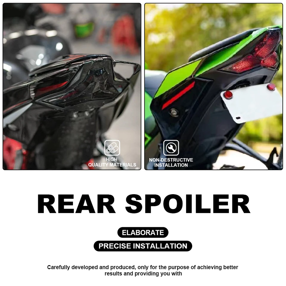 wing For Kawasaki ZX-6R 636 2024-2025 100% Carbon Fiber Spoiler Winglet