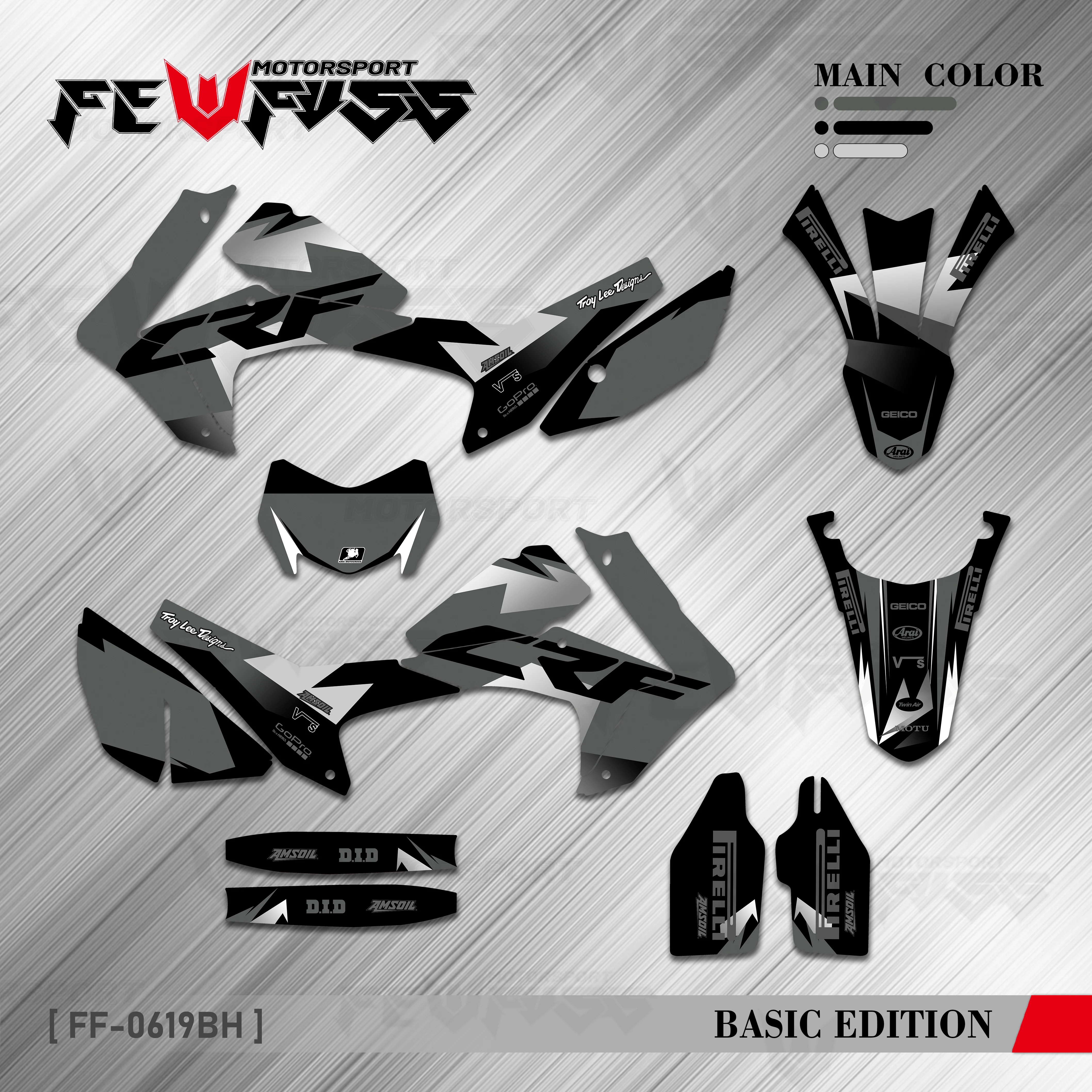 

FEWFUSS Graphics Decals Stickers Motorcycle Background For HONDA CRF250L CRF 250L 2012 2013 2014 2015 2016 2017 2018 2019 2020