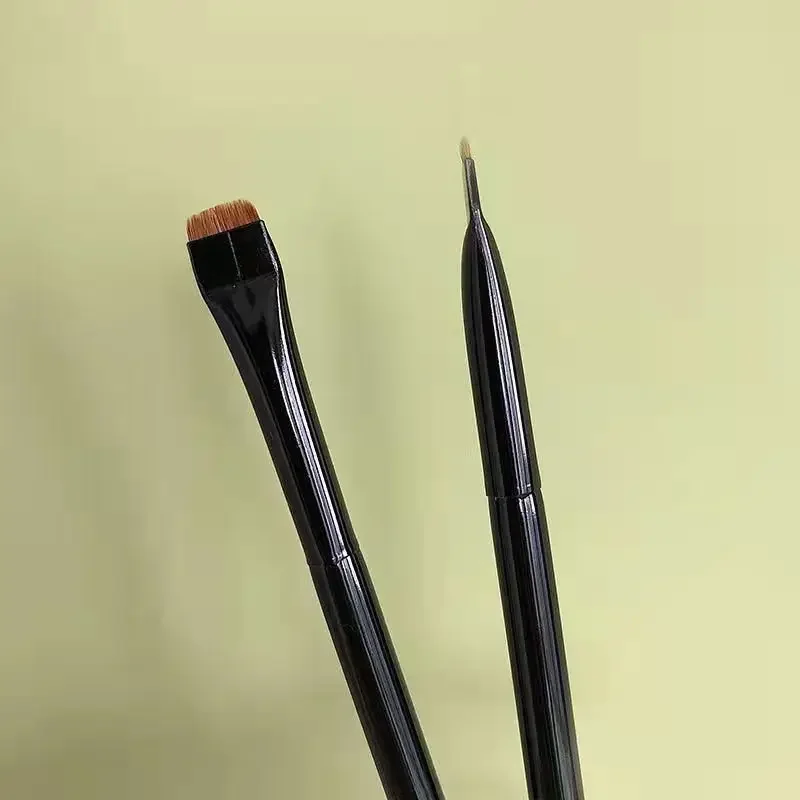 Makeup Brush Set 2 pieces eyebrow contour eyeliner brush portable small angle female