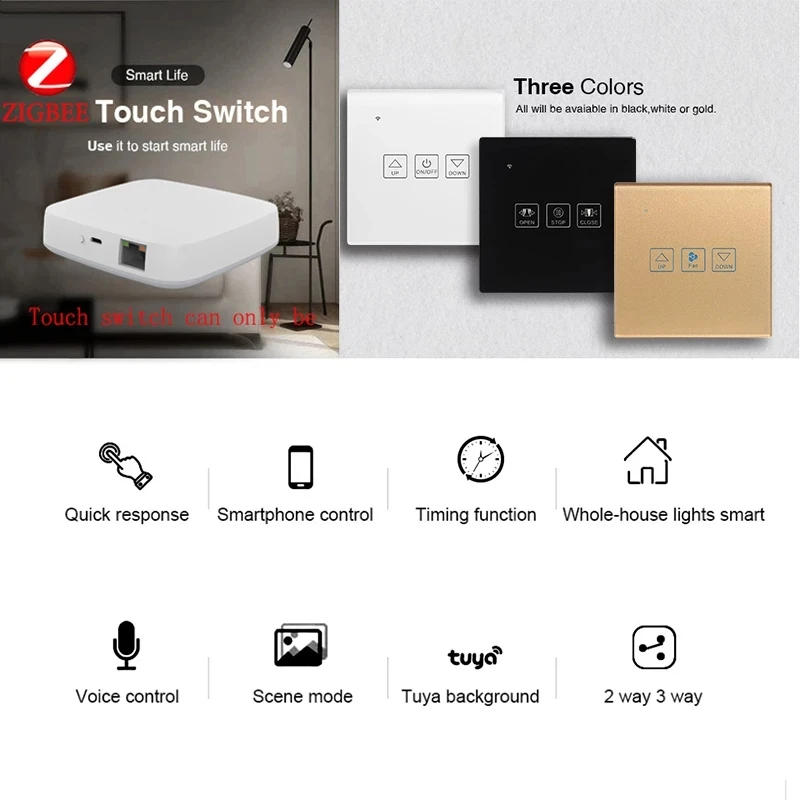 

Dimmer Switch Poor Handwriting Sensor Dimmer Touch Switch Zigbee3.0 Tuya Smart Home Fan Switch Crystal Glass Surface Smart Home